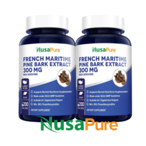 NusaPure 300mg 200베지캡슐 프랑스 해안송껍질 추출물 피크로제놀 프로안토시아니딘, 2병