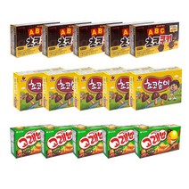 [쩝쩝스낵] abc초코쿠키+초코송이+고래밥 각5개, 1세트, 730g
