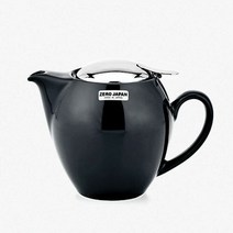 제로재팬 실용적인 도자기 라운드 티포트 350ml 블랙 차포트, 상세페이지 참조
