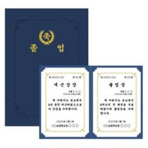 끼움식고급형 종이상장케이스(축졸업청 홍색)10매, 청색
