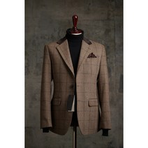 콤비 큰체크 남성재킷