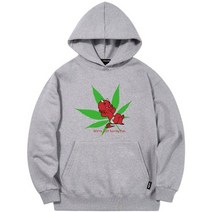 루블랑 LB 핫스터프 아트워크 ver.2 오버핏 후드티셔츠 그레이