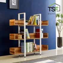 TS-15 3단 가림막 1200 책장 철제 거실 철재 인테리어 수납 diy가구, 화이트프레임/차콜