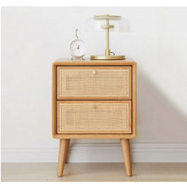 라탄 협탁 침대 미니 원목 협탁 3종, 타입B, 오렌지