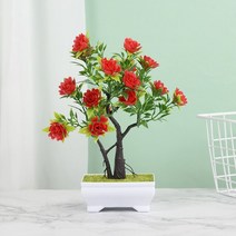 인공 과일 복숭아 오렌지 소나무 분재 가정용 가든 장식 꽃 화분 거실 데스크탑 장식품, [08]  008