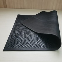 고무매트 업소용 산업용 식당 주방 미끄럼방지매트 모음, 검정 (체크철판매트), 1개