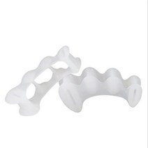 발가락링 2pcs 1pair 실리콘 토우 핑거 세퍼레이터 3 홀 Hallux Valgus 정형 스페이서 Bunion Care Overlapping Hammer Foot Corre, 01 White