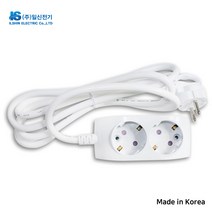 일신전기 일반 멀티코드 2구 (16A 250V AC) 2M / 3M / 5M / 10M 멀티탭 연장선코드, 일반 멀티코드 2구 3M