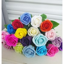 [플라라] 비누꽃 모음 (장미 카네이션) 시들지 않는 향기로움 1송이 낱개 판매, 20. 키튼블루