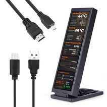 가성비모니터 LCD 모니터 CPU SSD 7.9 인치 PC 디스플레이 냉장고 커피 머신 HDMI 가전 제품 호환, 01 Black Standard