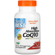 닥터스베스트 코엔자임Q10 코엔자임큐텐 유비퀴논 200mg 180캡슐, 1통