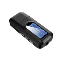 블루투스 USB 동글 수신기 usb 5.0 오디오 송신기 lcd 디스플레이 미니 잭, 쇼로