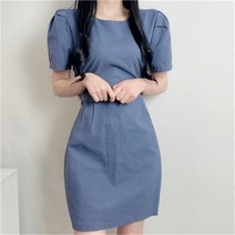엘르비 러블리 퍼프 핀턱 미니원피스(3Color)