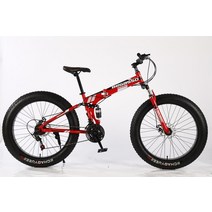 팻바이크 Outland 접이식 스노우 자전거 소프트 테일 산악 4.0 와이드 지방 타이어 가변 속도 비치 수출, 02 red_02 26 inches_01 21