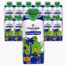 비엣코코 유기농 코코넛워터 100% Organic Coconut Water, 12개입, 330ml