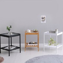 이케아 사이드 미니 수납 소파 테이블 침대 틈새 선반보조 원목 미용실 베란다 티 쇼파용 창가, 블랙