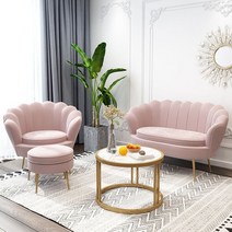 북유럽 럭셔리 발코니 벨벳 패브릭 2인 인테리어 소파 카페 옷가게 네일샵 디저트가게, 퍼플(2인용)