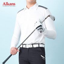 알칸스 봄가을 남성용 카라 골프티셔츠 긴팔 골프웨어 F927