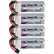 드론 축구 CODDAR 2200mAh 4S 60C 14.8V RC LiPo 배터리 180mm 브러시리스 축구 FreeWing 공기 날개 전투기, 04 4PCS with XT60