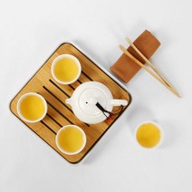 아트박스/위드마켓 티앤차 여행 다도 다기세트 (차판 화이트), 단품, 옵션선택:본품