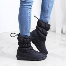 슈런 데이트 여자 방한 부츠 보아털 양털 키높이 패딩 부츠