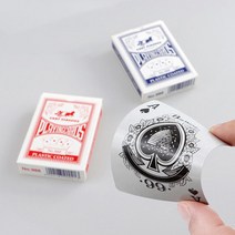 도매팜 잘 찢어지지 않는 깔끔 일러스트 트럼프카드 마술카드 보드게임, 1개, 레드