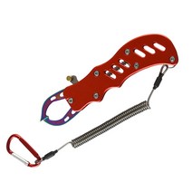 LXJ 알루미늄 합금 다기능 물고기 조절기 휴대형 피쉬 클램프 피싱 파워그립, K2A 레드 (컬러 티타늄 버전)