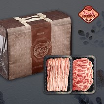 프리미엄 듀록 삼겹살 목살 돼지고기 선물세트, 1호 500g+500g