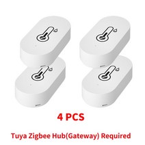 자기온습도기록계 온습도 기록용지 기록지 Tuya Zigbee 스마트 온도 습도 센서 실내 습도계 컨트롤러 모니터링 스피커와 작동 알렉사 구글 홈 318EA 9, 04 4 PCS, 04 4 PCS