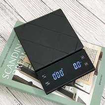 쿠이노 전자저울 커피저울 베이킹저울 바리스타저울 주방저울, 커피저울-블랙