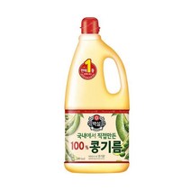CJ제일제당 풍미 백설 콩기름 콩식용유 캠핑식용유 업소용 전부침 새우튀김 식용류오일 1.8L, 3개