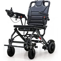 노인 장애인 전동휠체어 방향조절 초경량 배터리 휴대, 리모컨  4륜 충격 흡수알루미늄 휠12A