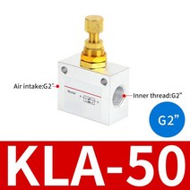 ASC/KLA-06/08/10/15/25/32 RE-02/03/04 공압 속도 조절 밸브 편도 스로틀 유량 제어 부품, [17] KLA-50, [01] Regular