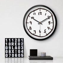 [드리미룸] 2D 드로잉 낙서벽시계 무소음 대형 벽시계 doodleclock 인테리어시계 거실용 원룸꾸미기 끄적끄적 남자친구 여자친구 집들이선물 딸 아들 방꾸미기, 블랙