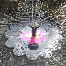 에코벨 태양광 분수대 연꽃/조경 가드닝 미니 실내 연못 분수, 태양광 분수대 연꽃