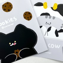 오미상점 쿠키즈 밀크카우 빅리무버블 스티커 밀크카우, 1개