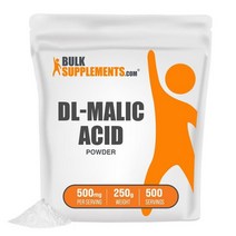 Bulk Supplements DL-Malic Acid Powder 500mg 벌크서플먼츠 DL-말릭 아시드 사과산 파우더 500mg 250g