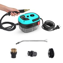 업소용 스팀 청소기 2500W 스팀 청소기 가정용 고온 휴대용 핸드 헬드 가압 브러시 헤드 포함, 04 Blue_04 AU, 04 Blue_04 AU