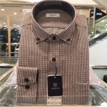 바찌 NC06 포근하고 따뜻한 기모일반핏 멀티체크 버튼다운 밑단일자 일반핏긴팔 VD1L4CR545N