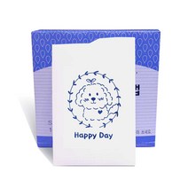 사각컵 강아지봉투컵 일회용종이컵 정수기컵 위생컵 납짝한컵 경제적인종이컵 한박스 국내생산, 1개