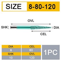 밀링커터날 공작 척 공구홀더 Ucheer 1pc 테이퍼 슬롯 브레이징 스톤 조각 비트 대리석 조각 도구 cnc 라우터 비트 화강암 밀링 커터, d8-80l-D10-120