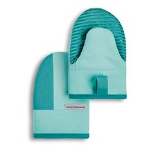 키친에이드 KitchenAid 비콘 투톤 미니 오븐 미트 장갑, 아쿠아 스카이