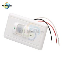 PIR 모션 센서 스위치 적외선 스마트 인체 벽 어두운 곳서도 사용 가능 시간 조절, AC 100-240V