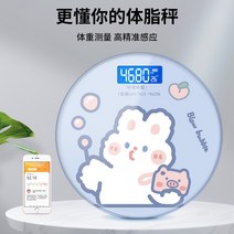 샤오미 체중계 체중계 디지털 계량 휠체어 스마트 샤오미 인체저울 전자저울 미스케일 3세대, USB 충전, 토끼 28CM 블루투스모델