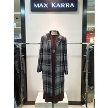 막스카라 W몰 막스카라 차이나 카라 체크 울 코트 M04MWJ011MEB1