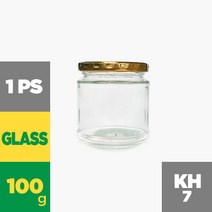 HA100 100g 낱개 미니 유리병 식품병, 실버