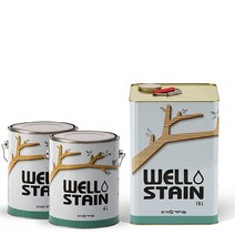 웰 WELL 오일스테인 DIY 페인트 4리터 보호 목조.주택 파고라 방부목 의자 팬션 아파트 목재 데크 가구, 쿠팡1 아이스초코 투명