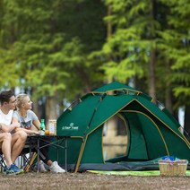 캠프타임 4-5인용 자동 사각텐트 AT-D5, 다크그린(HT-D5G)