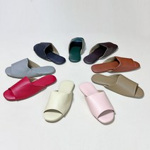 고급 가죽 실내 슬리퍼 10colors 호텔 거실화 룸슈즈 유치원 병원 사계절 미끄럼방지, 아이보리, 1개