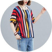 베리위시 버들 스트라이프 가오리 티셔츠